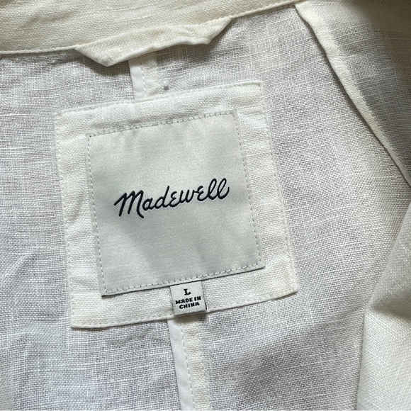 MADEWELL 100% linen blazer jacket - Picture 9 of 14